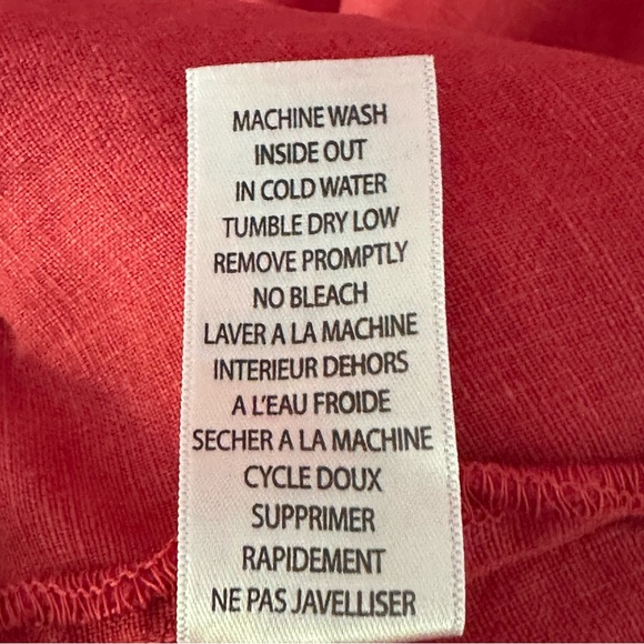 Frank & Eileen Daphne Sleeveless Popover Dress in Summer Red Sz XS Washed Linen - Picture 12 of 16
